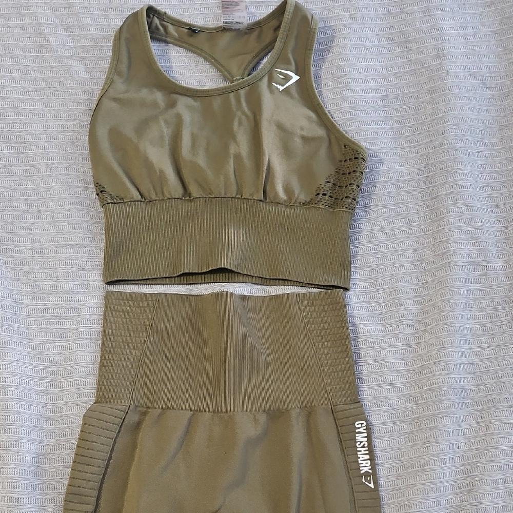 Gymshark Olive Green Energy Seamless Set
